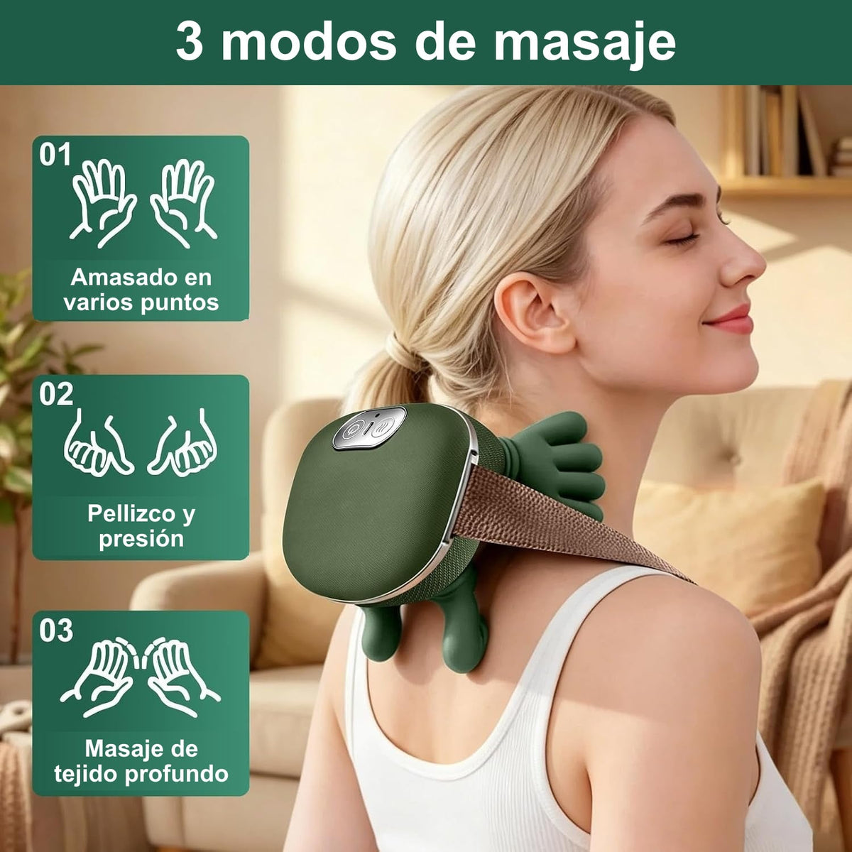 Masajeador 4D de Cuello y Espalda con Calor Calma™